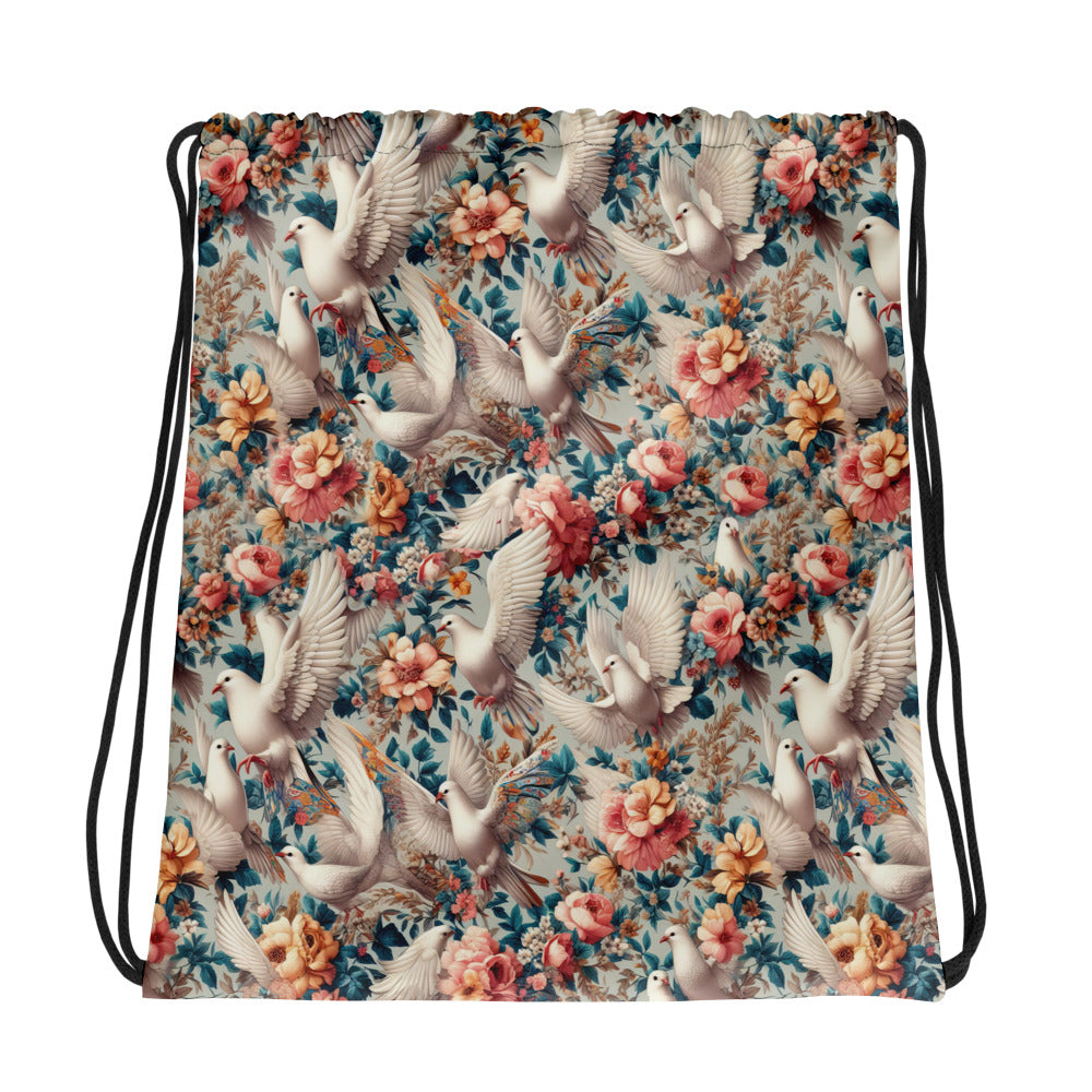 Doves of Peace Drawstring bag by Raul Anthony Monge