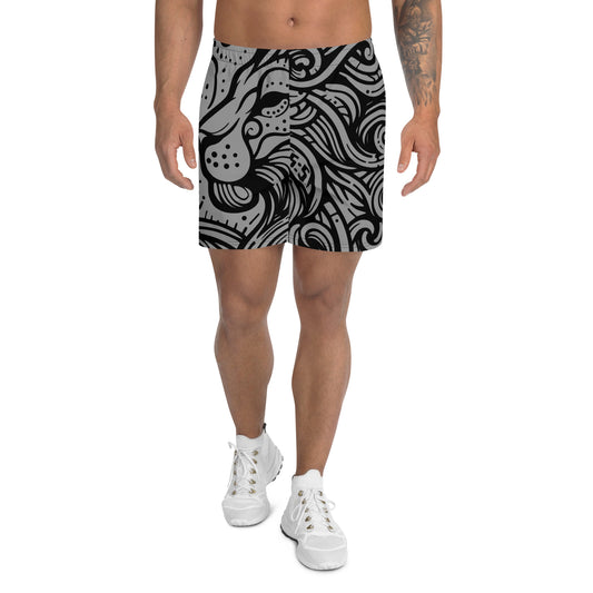 Lion of Judah Tribal Men's Recycled Athletic Shorts by Raul Anthony Monge