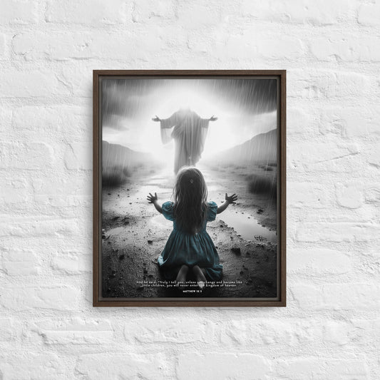 Children Framed Canvas by Raul Anthony Monge
