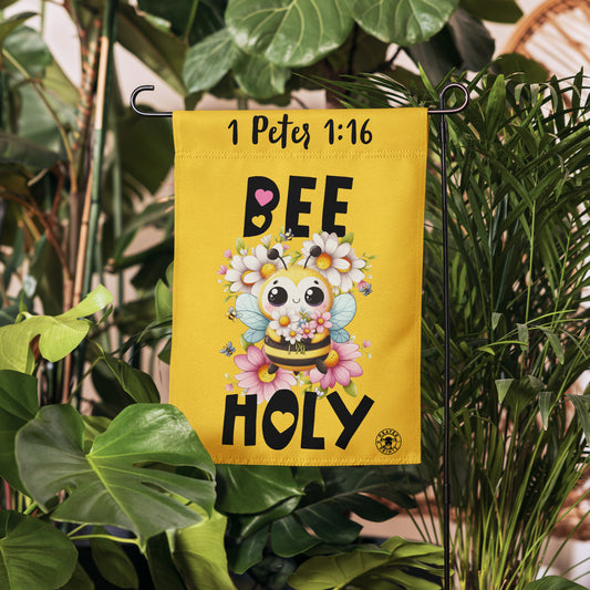 Bee Holy Yard and Garden Flag by Raul Anthony Monge