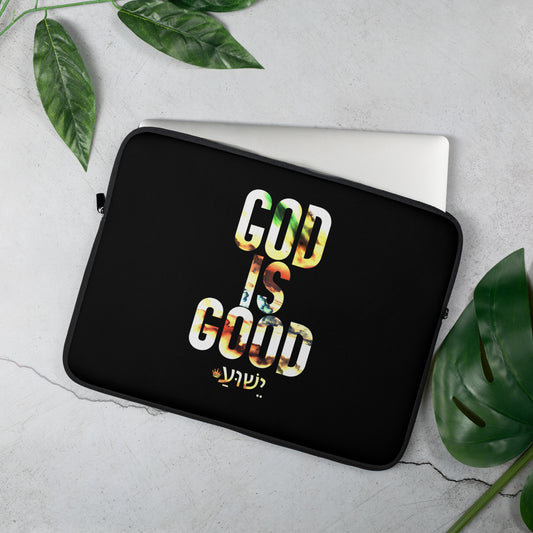 God is Good Laptop Sleeve by Raul Anthony Monge