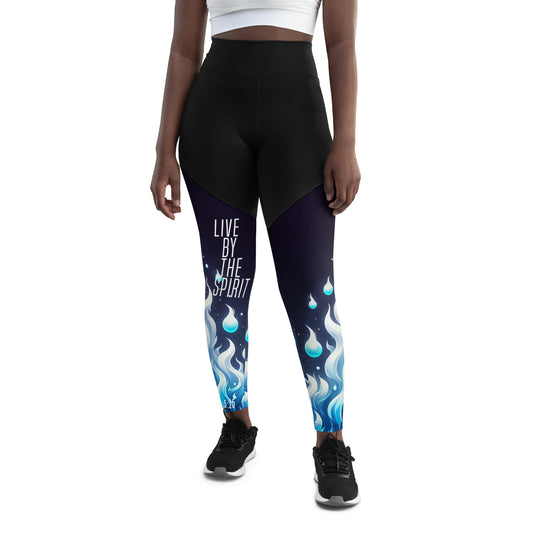 Live by the Spirit Sports Leggings by Raul Anthony Monge
