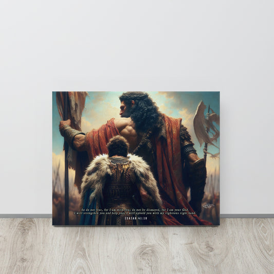 David and Goliath Unframed Gallery Wrapped Canvas by Raul Anthony Monge