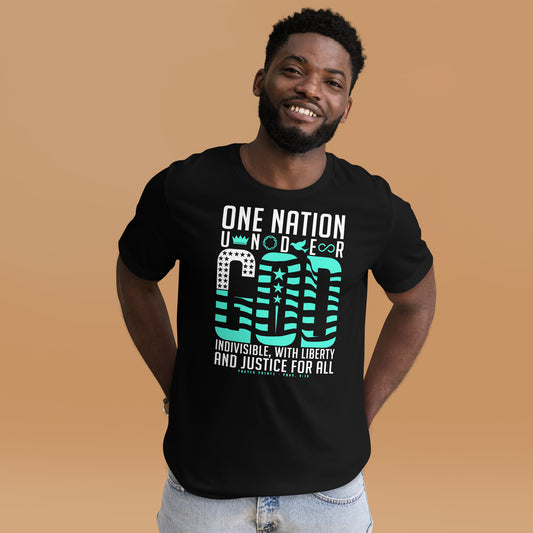 One Nation Under God T-Shirt by Raul Anthony Monge, Unisex Mens Women's