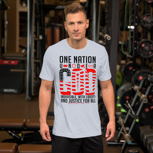 One Nation Under God T-Shirt by Raul Anthony Monge, Unisex Mens Women's